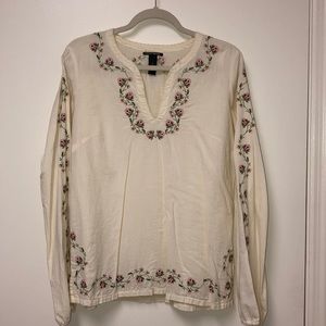 Woman’s Lucky Brand embroidered shirt